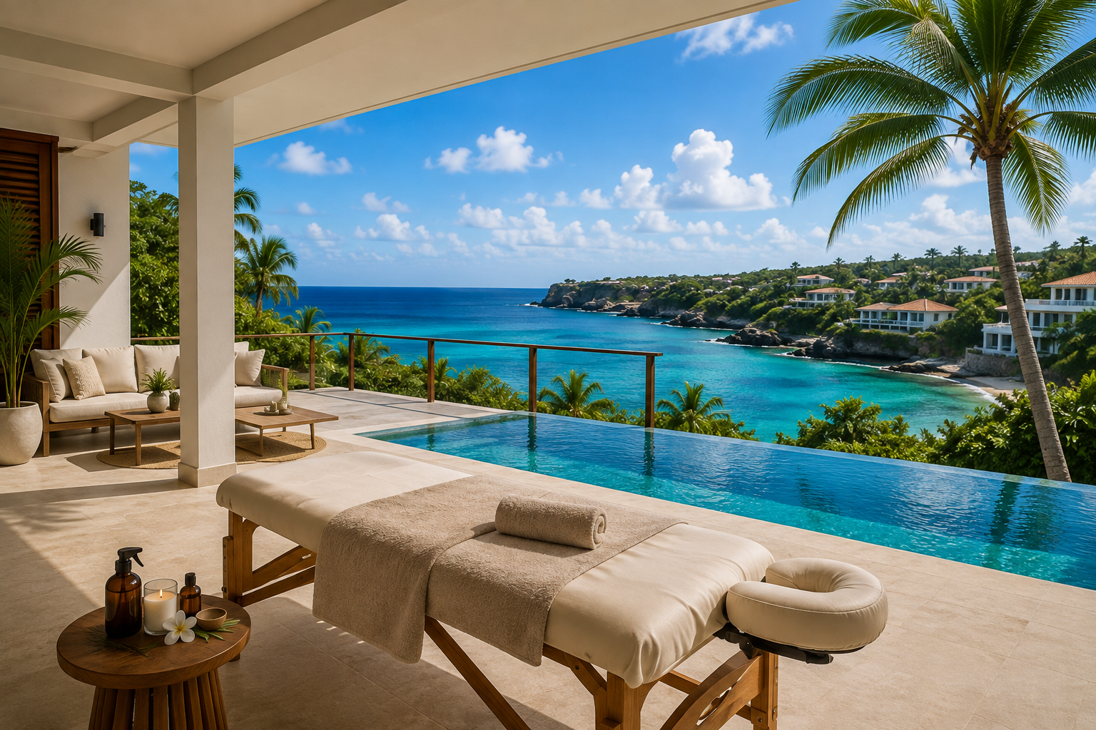 Private mobile massage experience in Curaçao