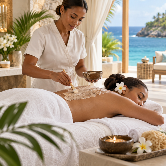 Luxury Back Facial in Curaçao with relaxing back skincare treatment